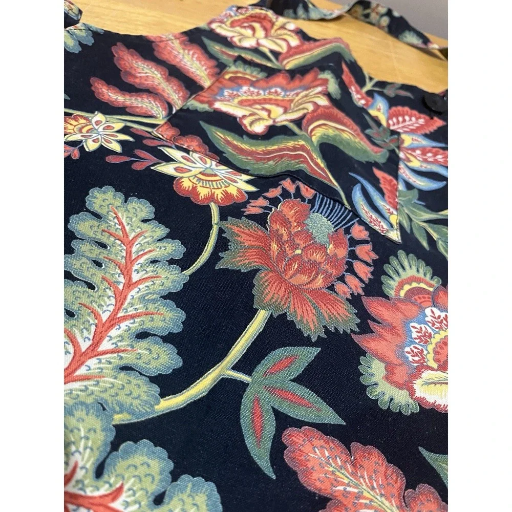 April‎ Cornell Black Floral Kitchen Chef Apron Towel Set French Country Cotton